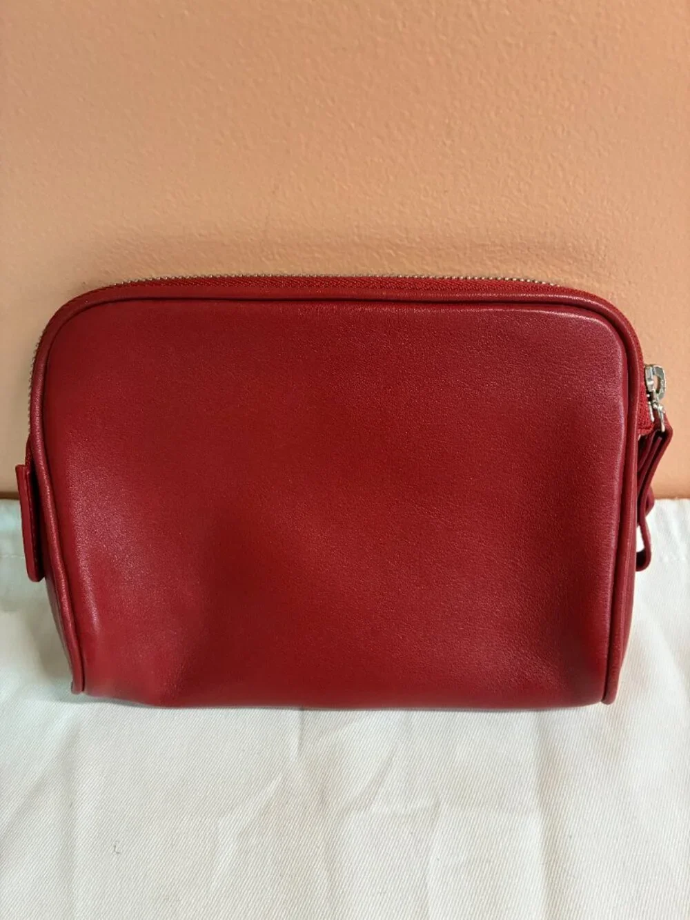 Coach Red Leather Pouch in EUC